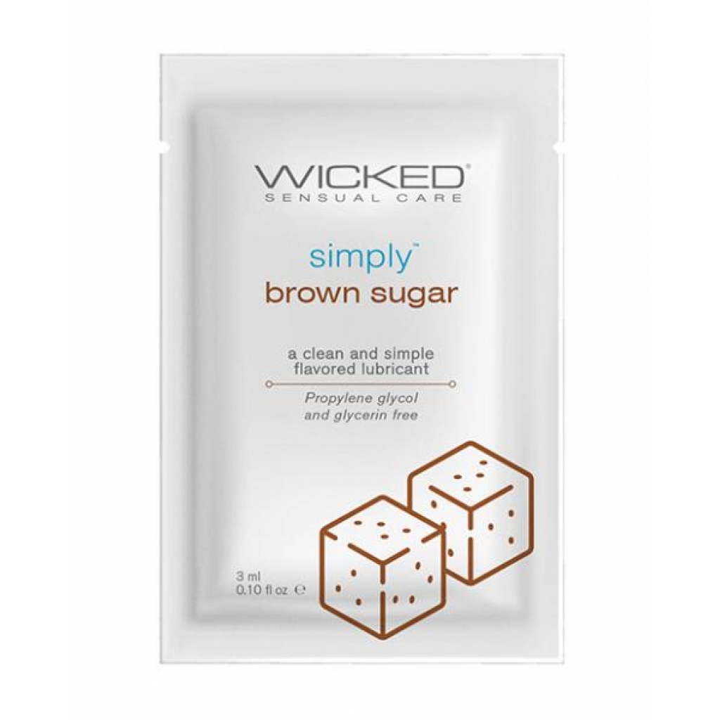 Wicked Sensual Care Simply Water Based Lubricant - .1 Oz - Brown Sugar