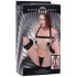 Acquire Easy Access Thigh Harness with Wrist Cuffs - Black