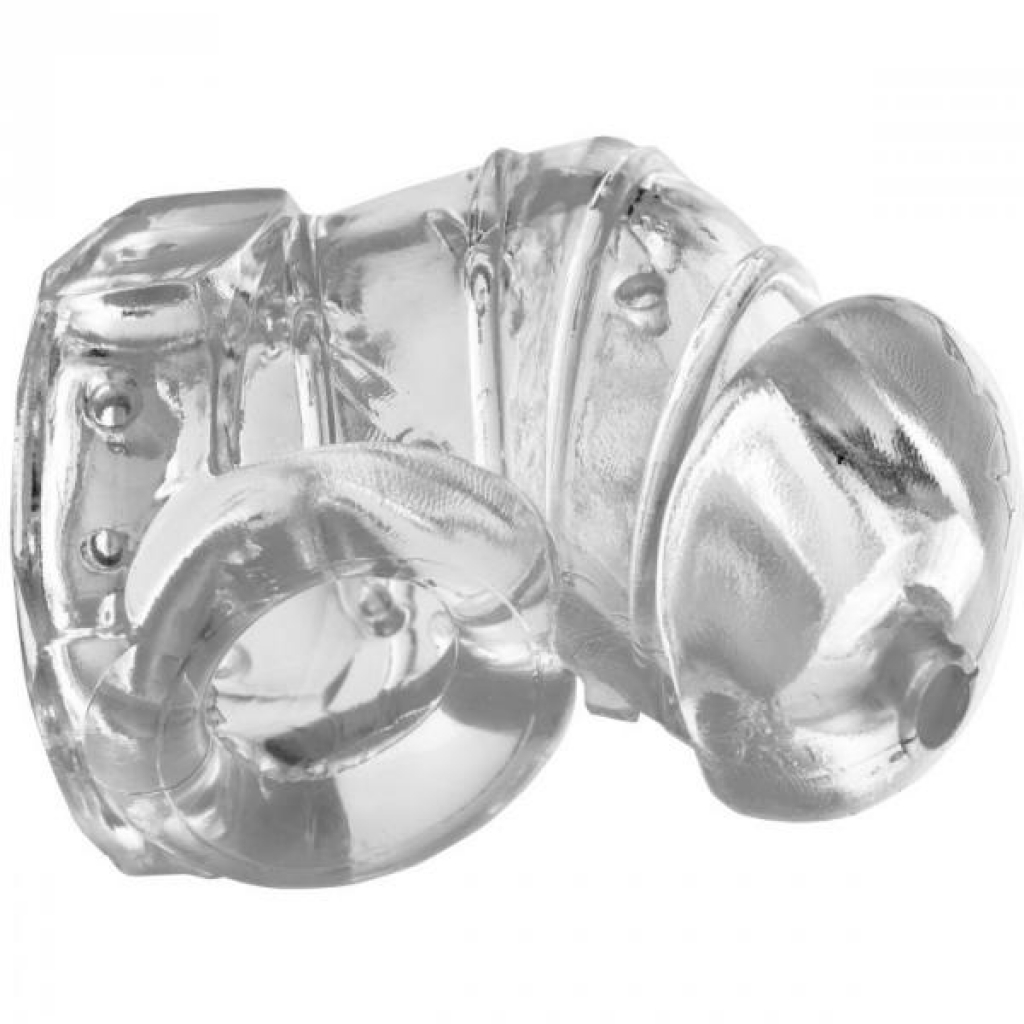 Detained 2.0 Restrictive Chastity Cage with Nubs in Clear