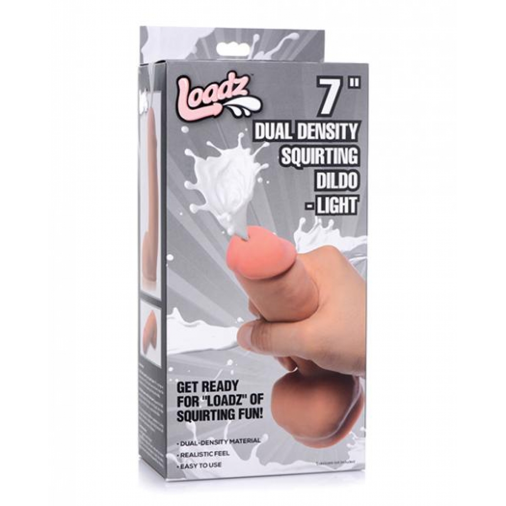 Loadz Realistic Dual Density Squirting Dildo - Light