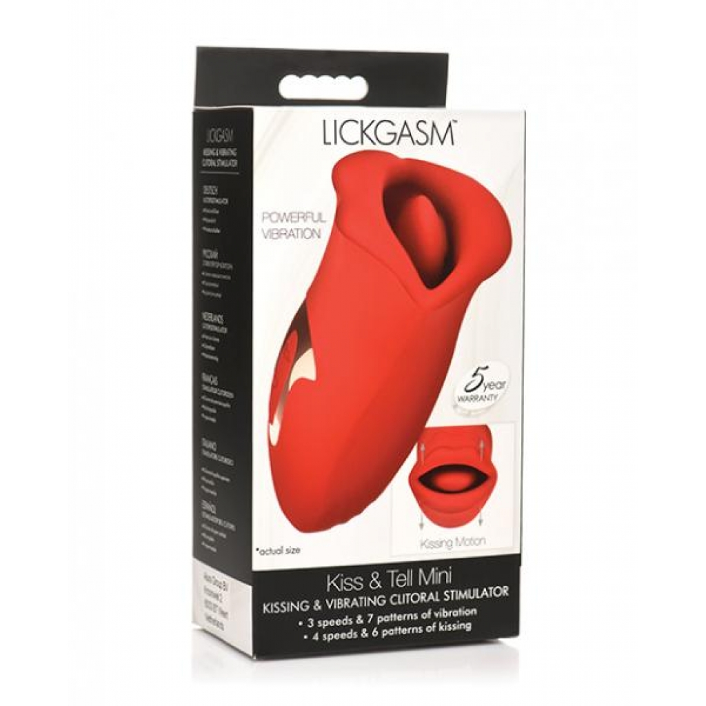 Shegasm Lickgasm Kiss + Tell Clitoral Stimulator - Red