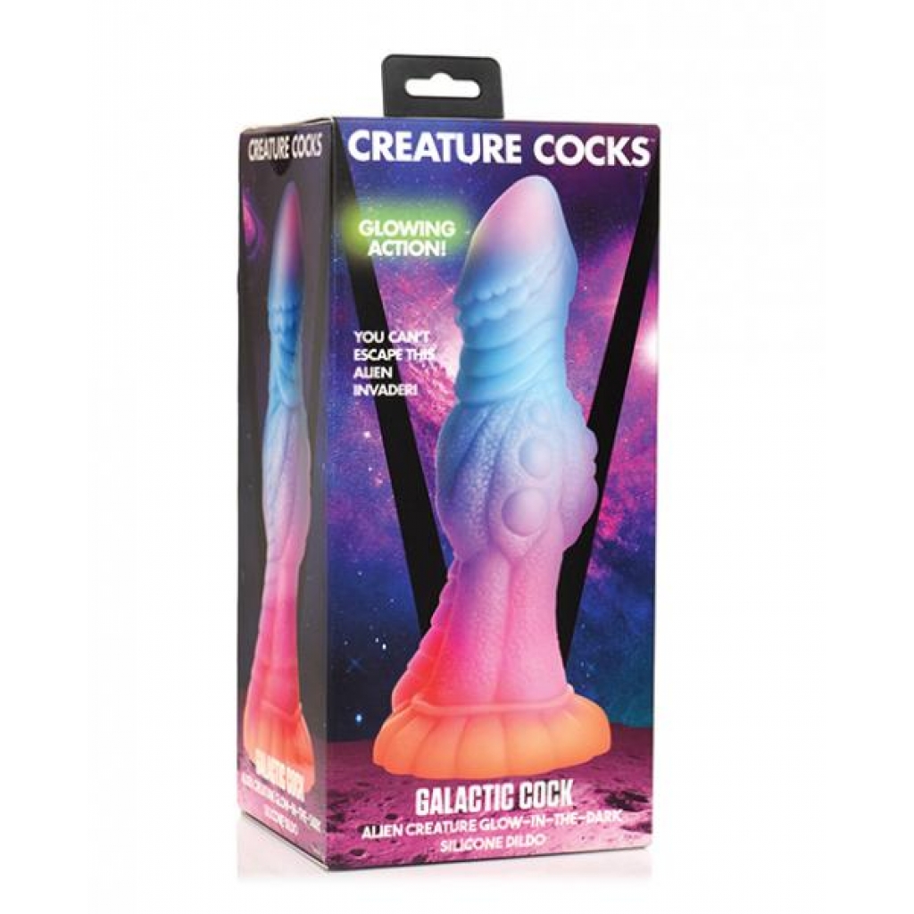 Creature Cocks Galactic Cock - Alien Creature Silicone Dildo - Glow In The Dark