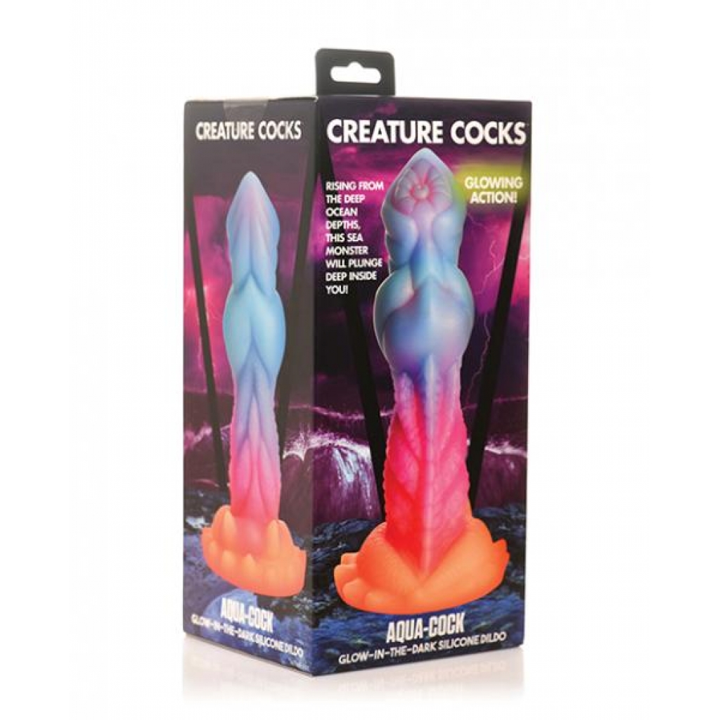 Creature Cocks Glow-in-the-dark Aqua-cock Silicone Dildo