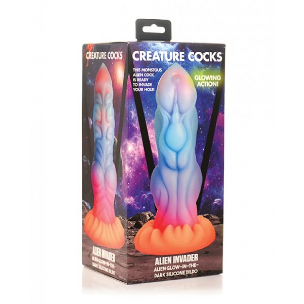 Creature Cocks Alien Invader Glow-in-the-Dark Silicone Dildo