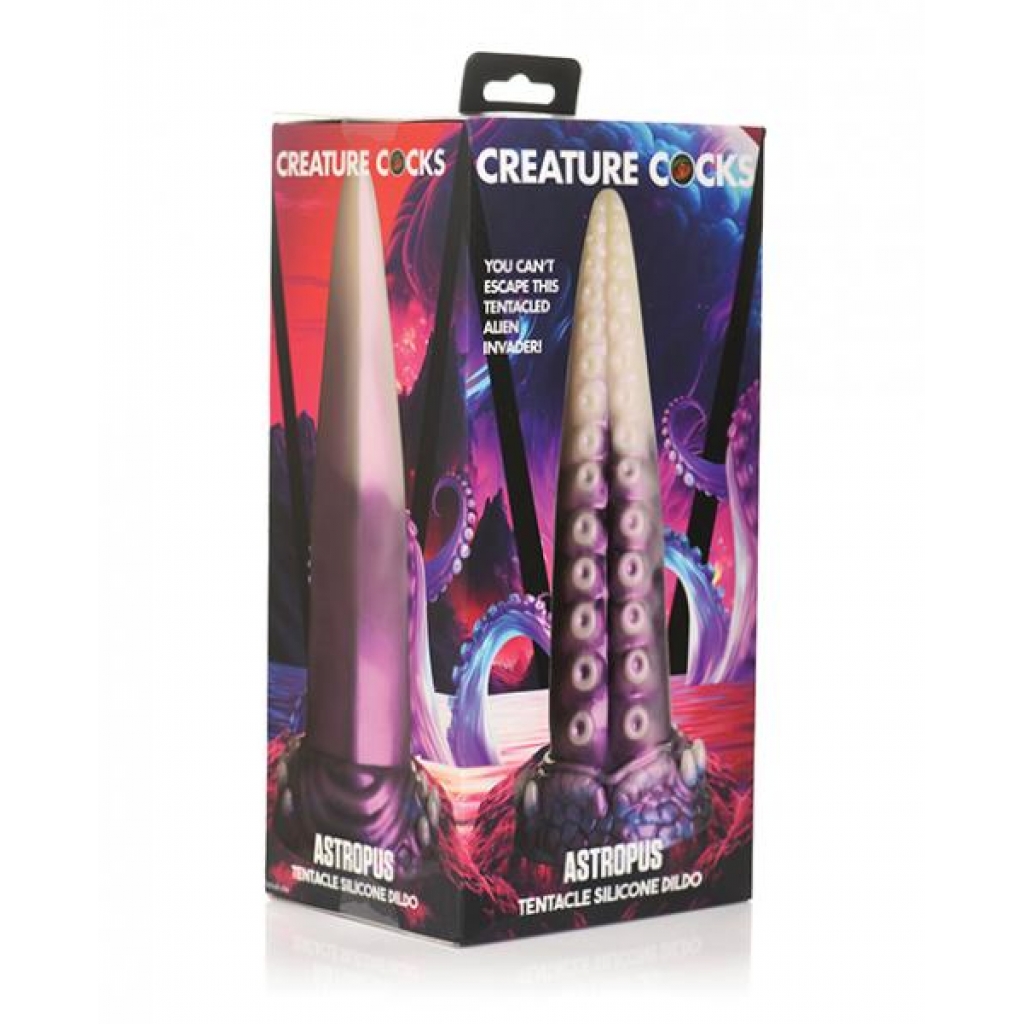 Creature Cocks Astropus Tentacle Silicone Dildo - Purple/White