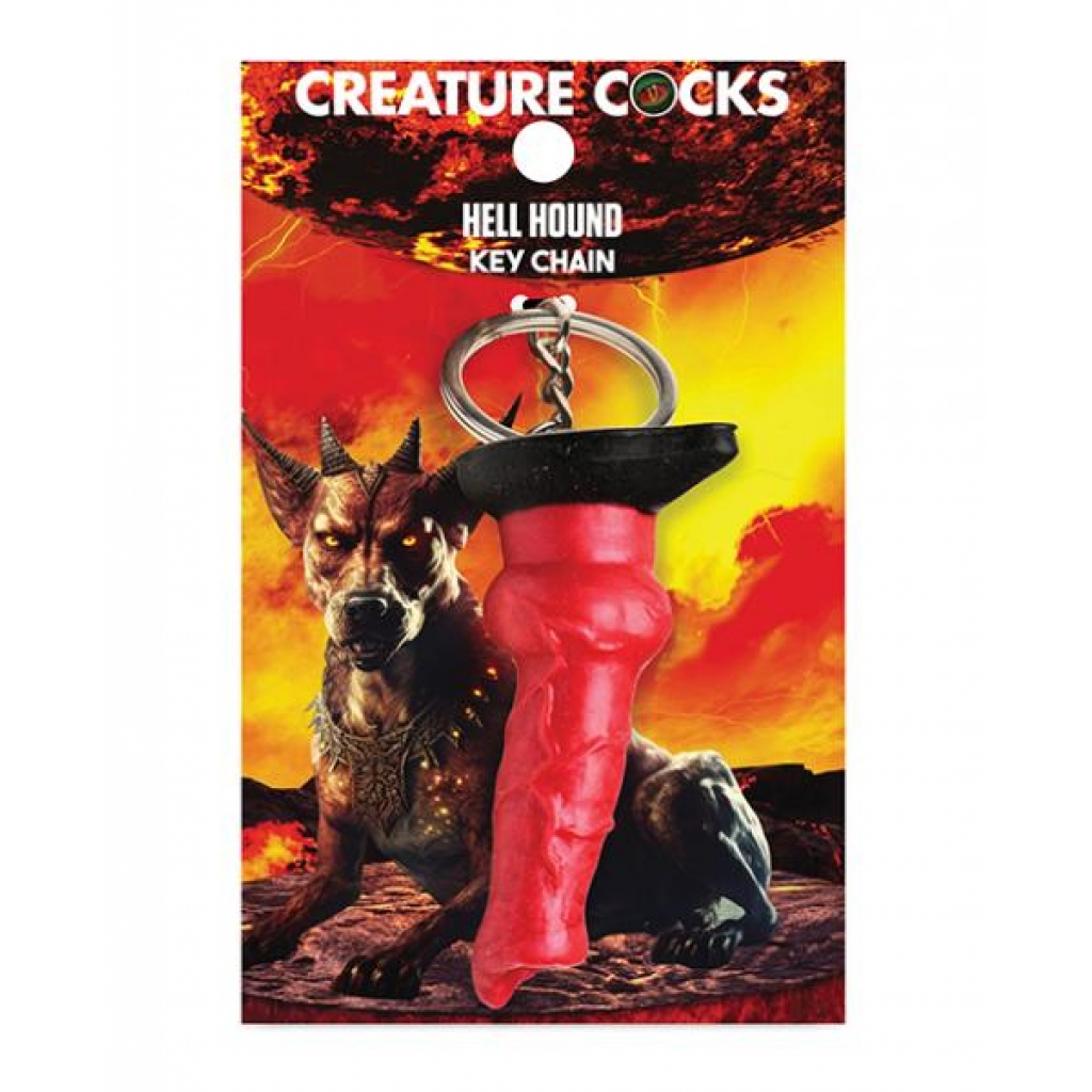 Creature Cocks Hell-hound Silicone Key Chain - Red