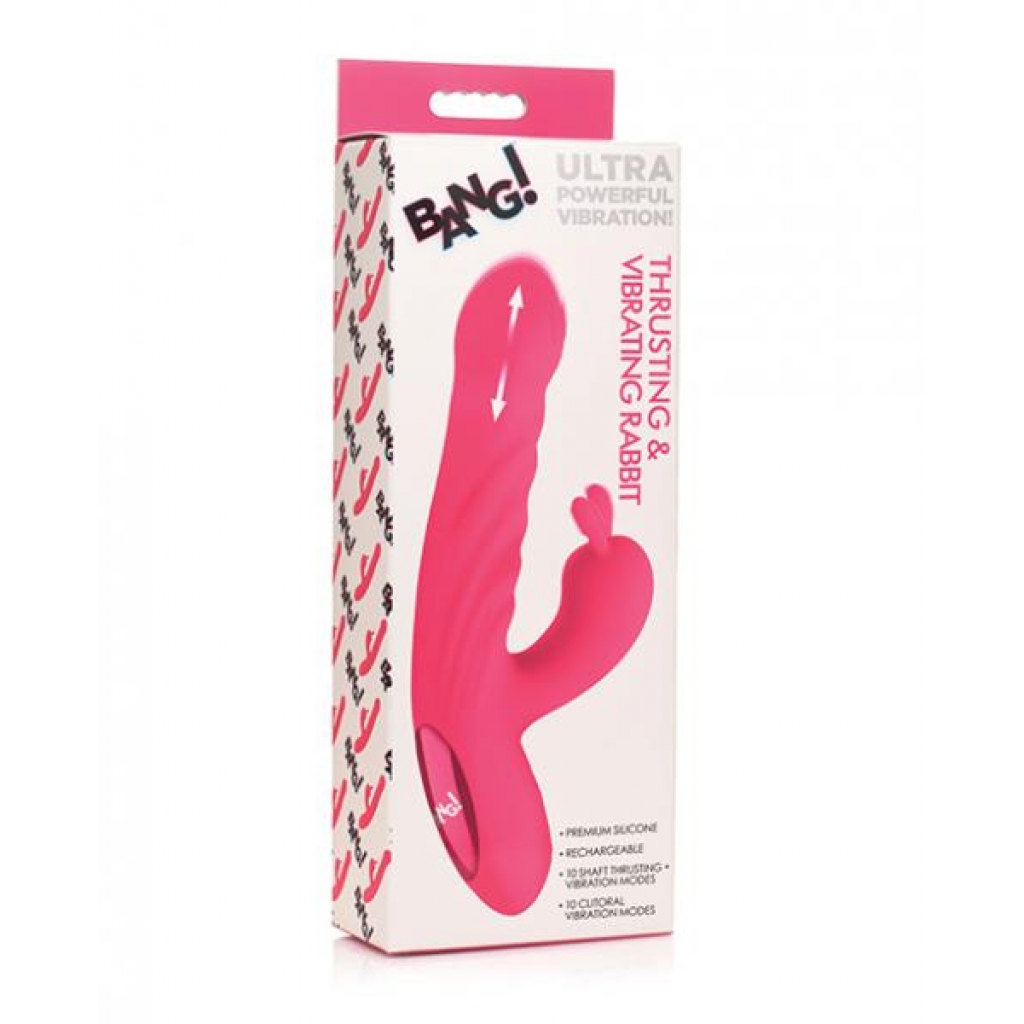 Bang! 10-Speed Thrusting & Vibrating Rabbit - Pink