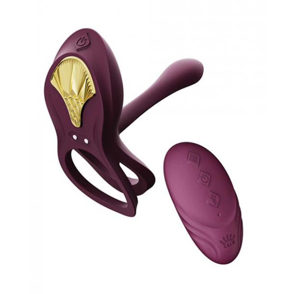 Zalo Bayek Vibrating Couples Ring with Remote - Velvet Purple