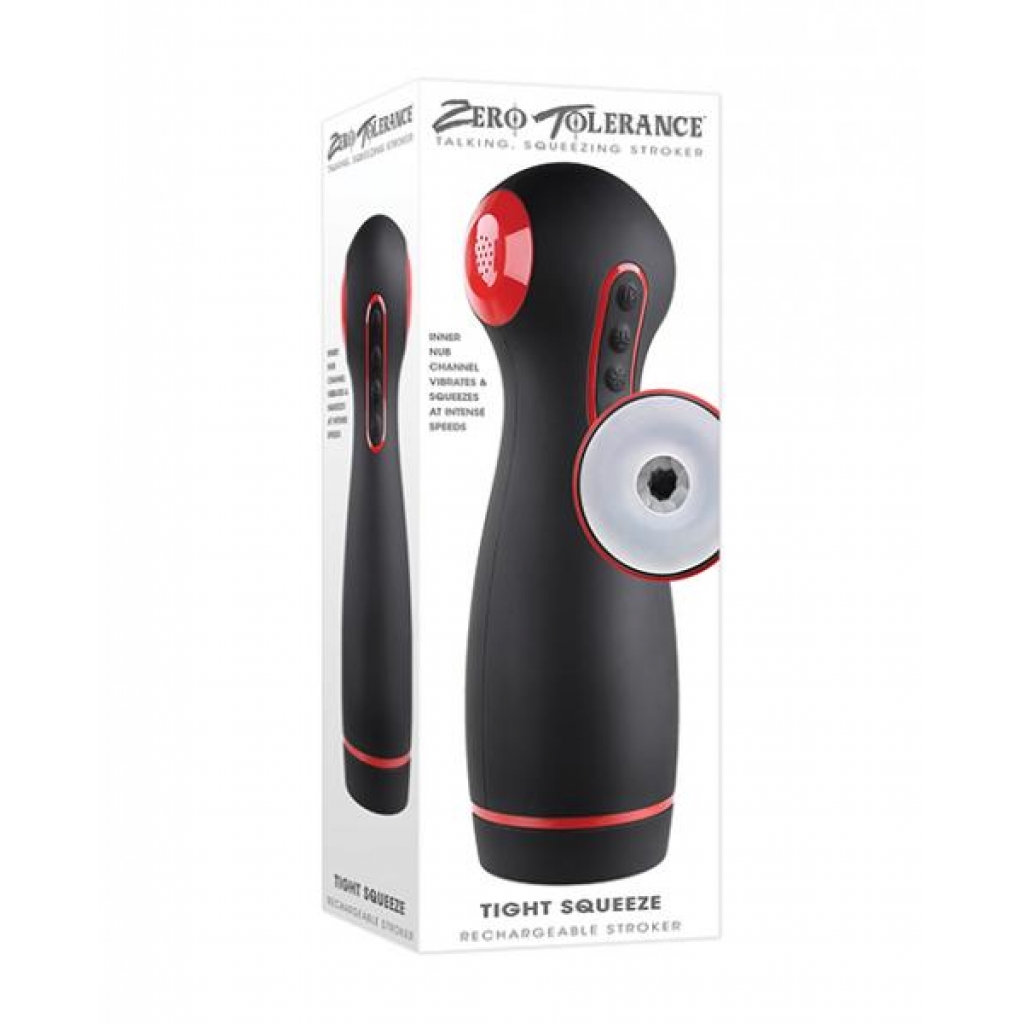 Zero Tolerance Tight Squeeze - Black/Red Multi-Function Stroker