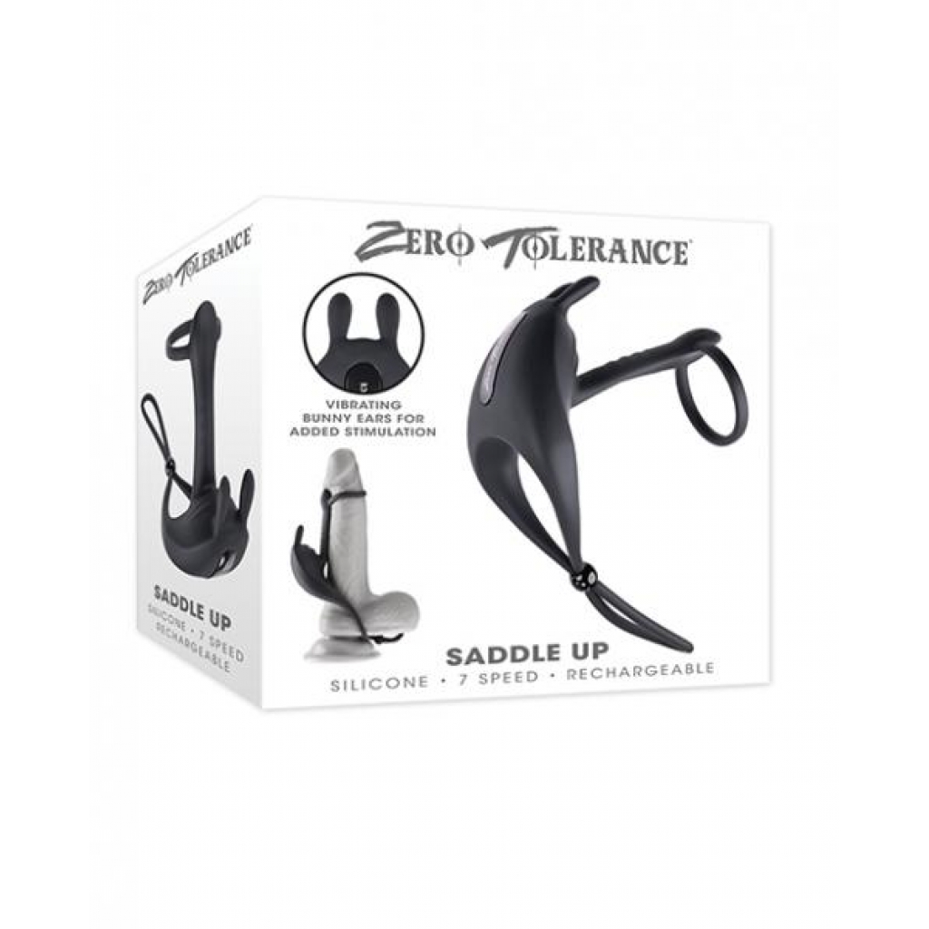 Zero Tolerance Saddle Up Cock & Ball Vibrator - Black