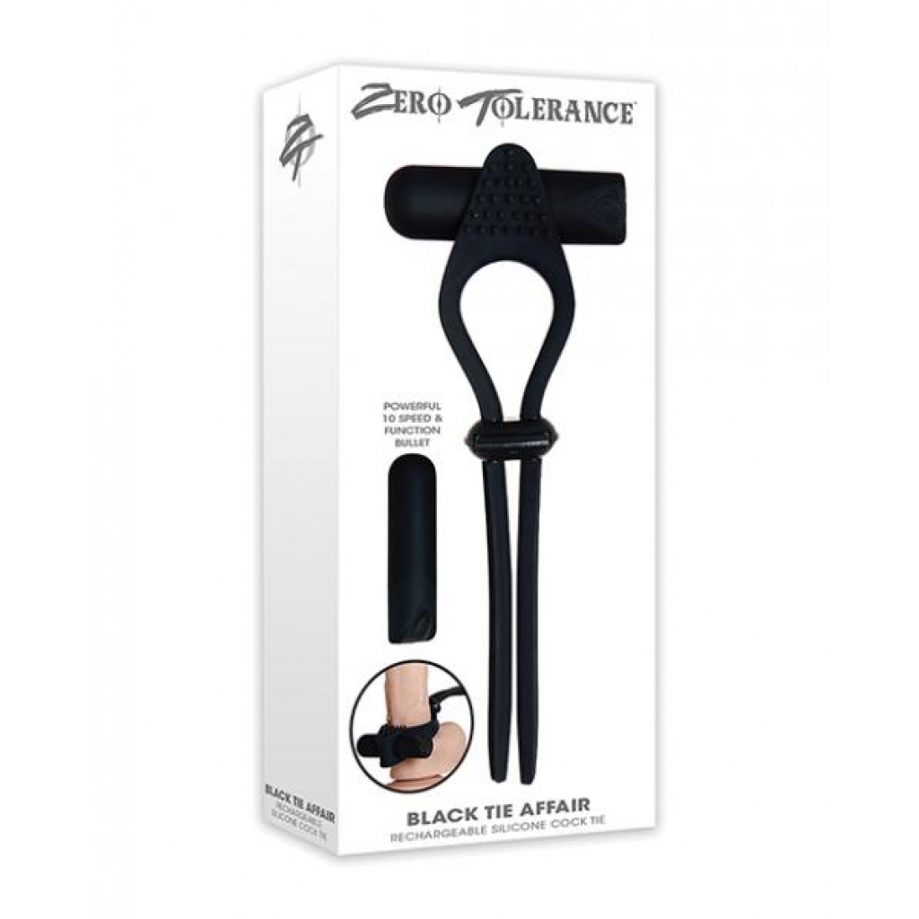 Zero Tolerance Black Tie Affair Cock Ring - Enhanced Shared Pleasure