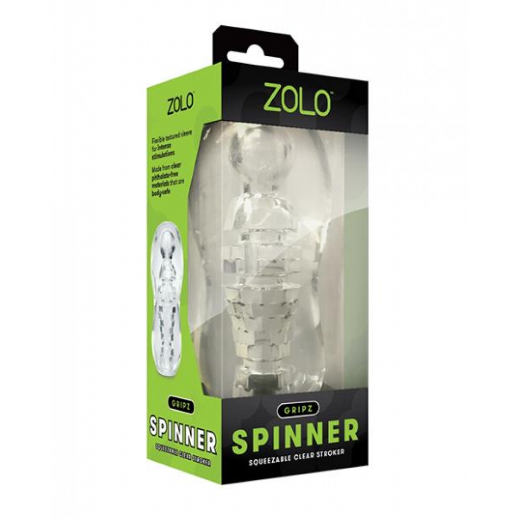 Zolo Gripz Spinner Stroker - Clear