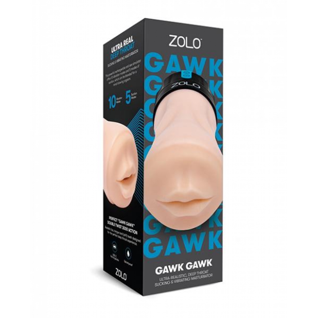 Zolo Gawk Gawk Deep Throat Vibrating Masturbator - Ivory