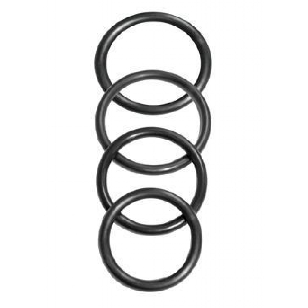 Sportsheets Rubber Rings 4 Pack Black - Sportsheets