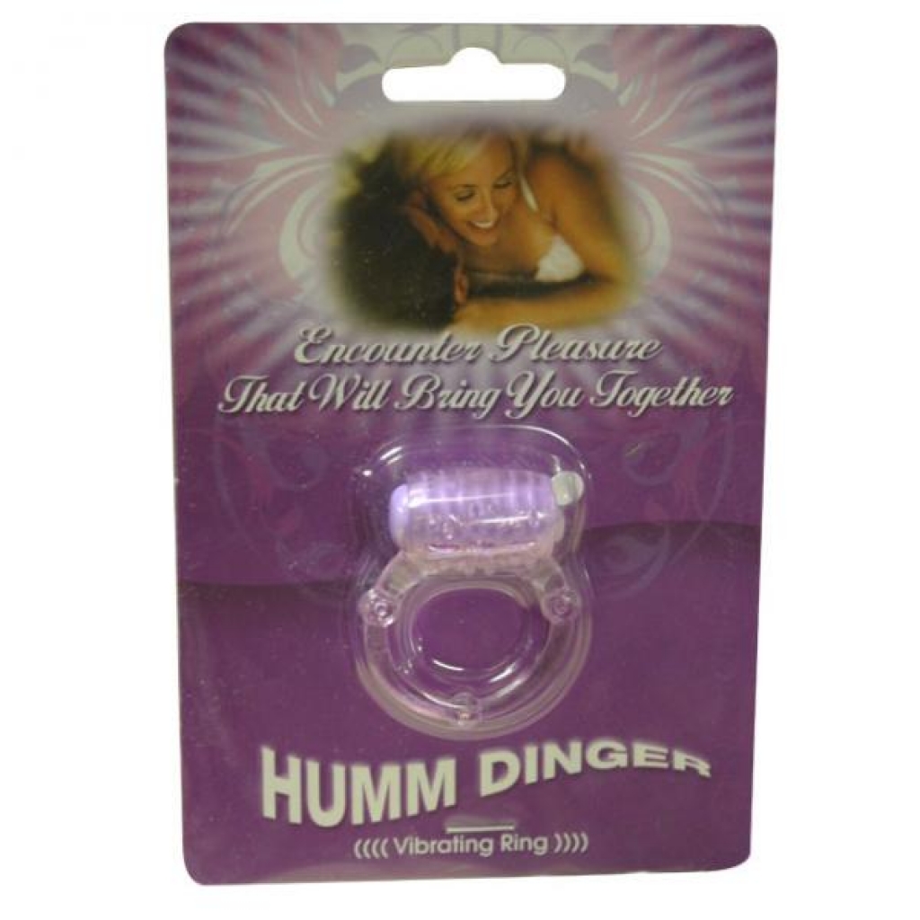 Humm Dinger Dual Vibrating Cock Ring - Vibrant Purple Pleasure