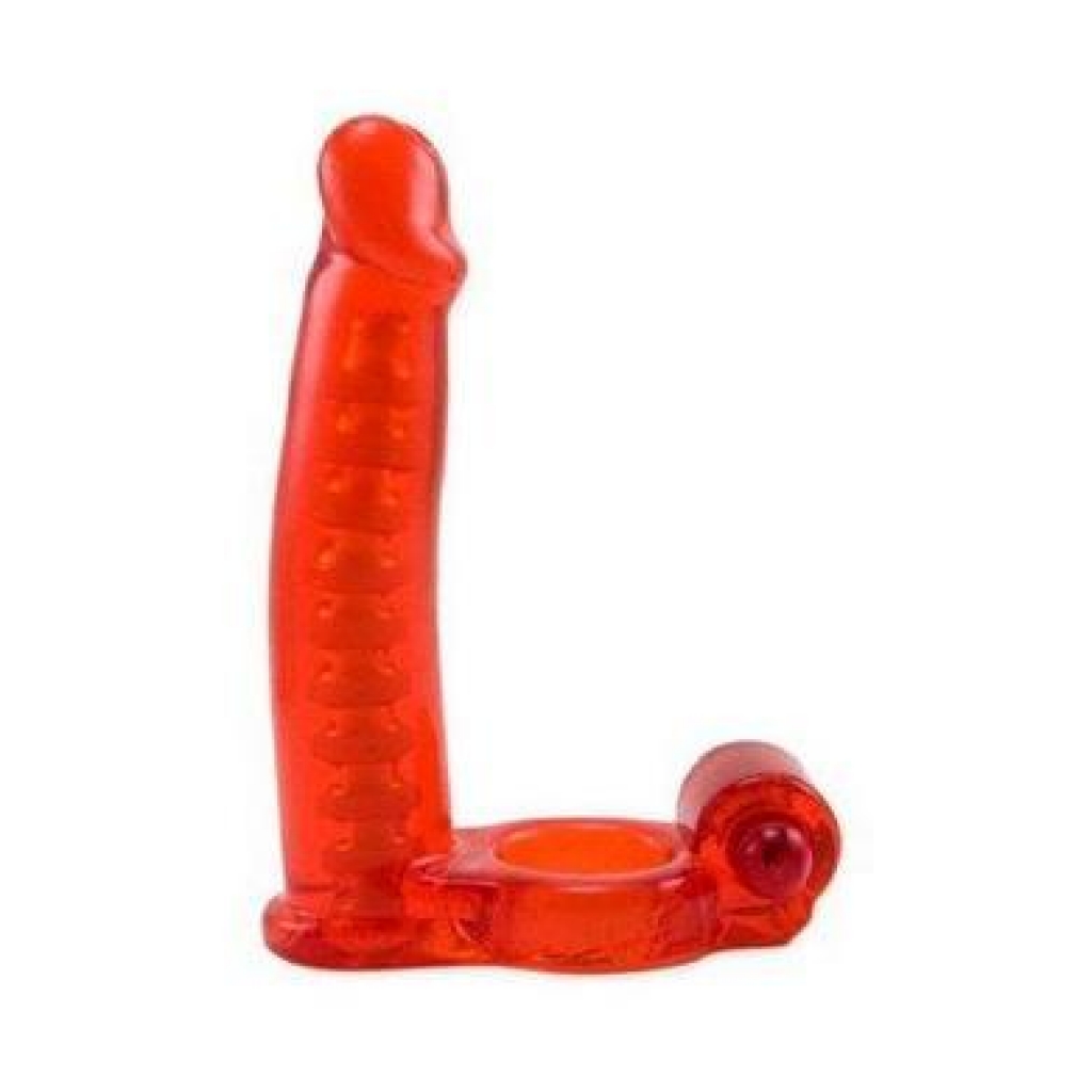 Double Penetrator Cock Ring Red - Nasstoys