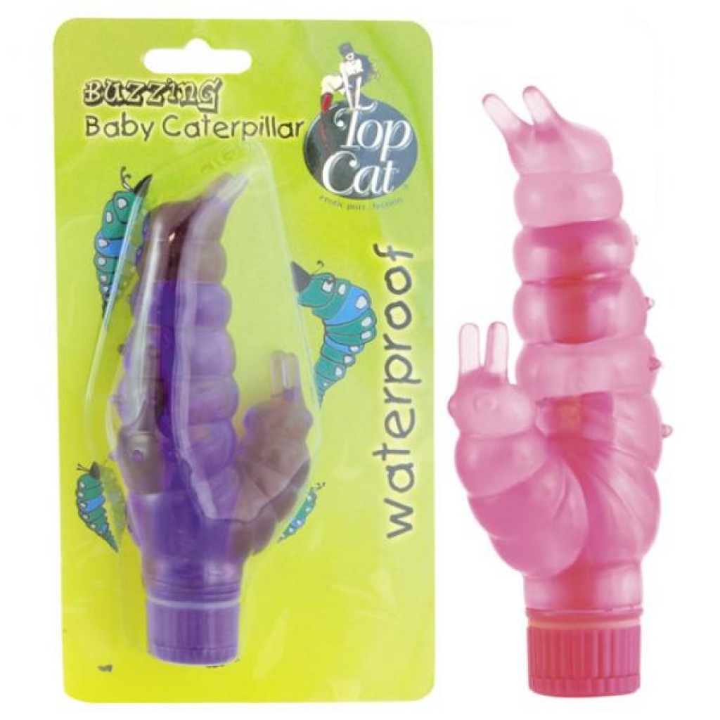 Buzzing Baby Caterpillar Waterproof Vibrator (pink) - Top Cat