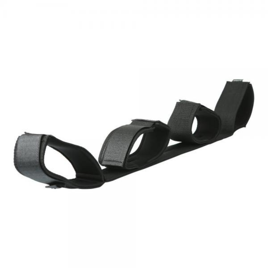 Bondage Bar with Neoprene Velcro Cuffs 24 inches Black - Sportsheets