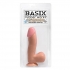 Basix Rubber Works 6.5 inches Beige Dong With Suction Cup - Pipedream