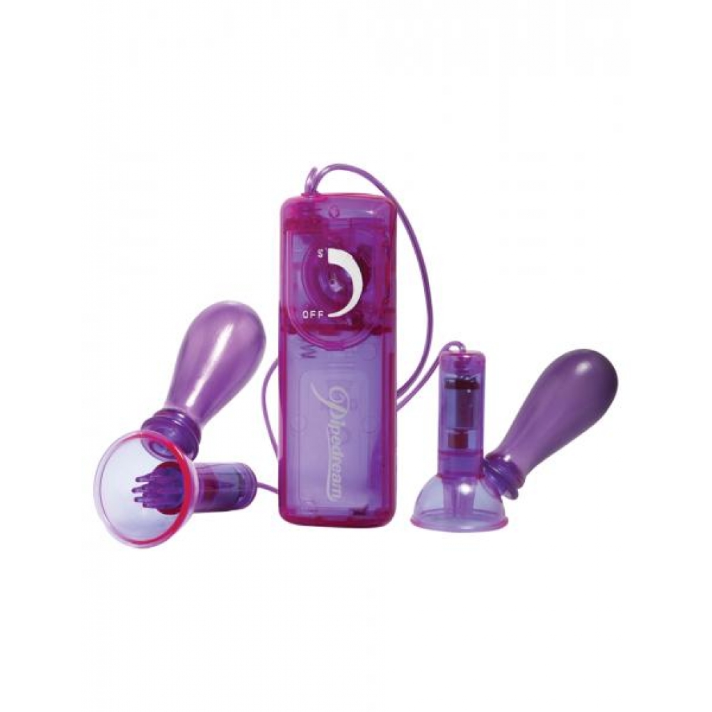 Fetish Fantasy Vibrating Nipple Pumps Purple - Pipedream