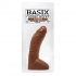 Basix Rubber 10 inches Fat Boy Brown Dildo - Pipedream