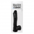 Basix Rubber 10in. Dong With Suction Cup Black - Pipedream