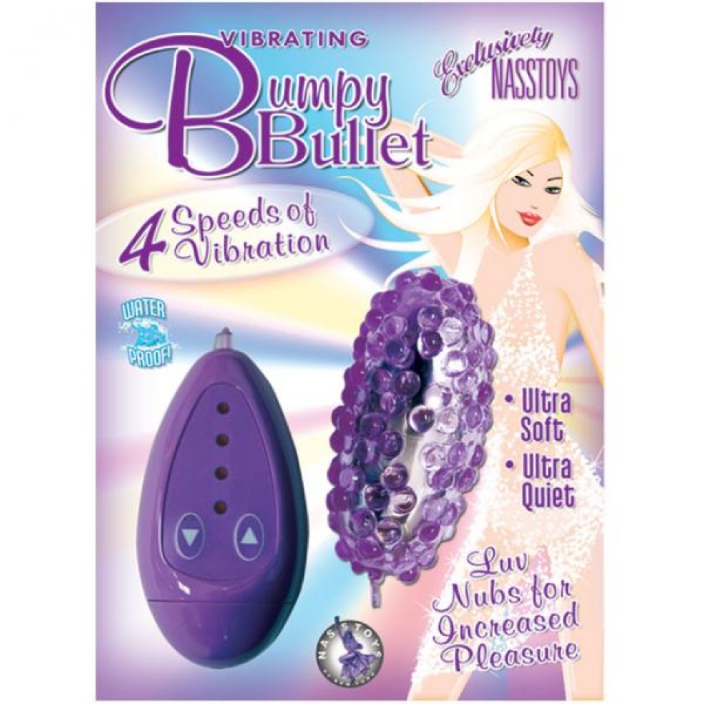 Vibrating Bumpy Bullet (purple) - Nasstoys