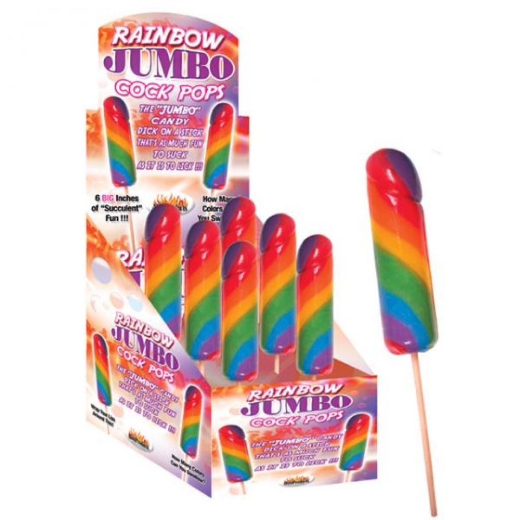 Rainbow Jumbo Cock Pops (display) - Hott Products