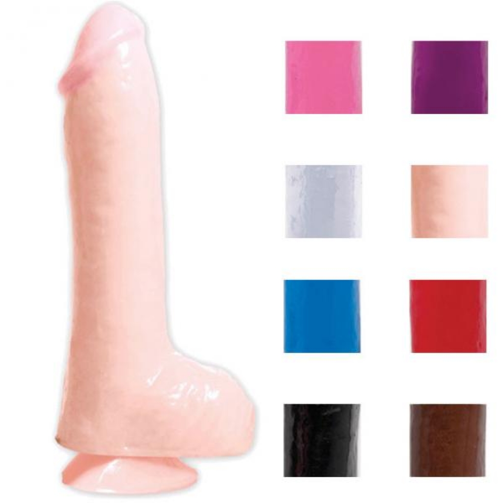 Basix Rubber Works - 9in. Dong With Suction Cup Flesh - Pipedream