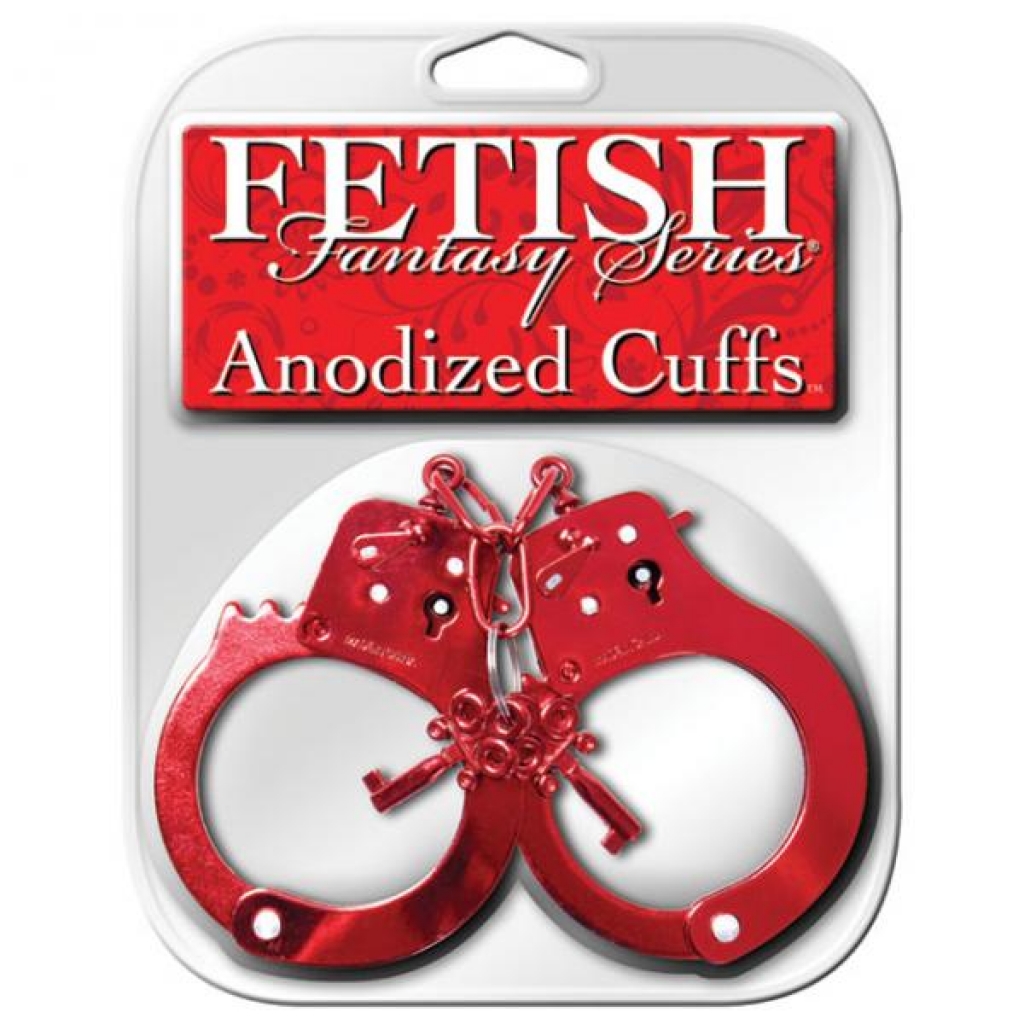 Fetish Fantasy Anodized Cuffs Red - Pipedream