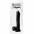 Basix Rubber 12 Inch Dong With Suction Cup Black - Pipedream