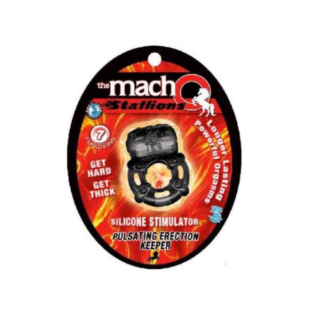 Macho Pulsating Erection Keeper (black) - Nasstoys