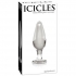 Icicles No 26 Glass Butt Plug Clear - Pipedream