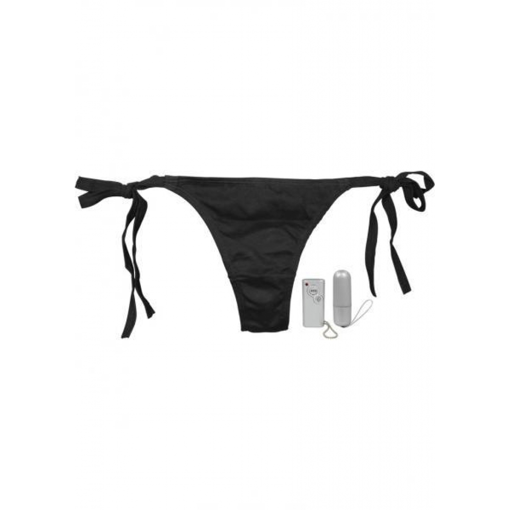 Vibro Panty Bikini with 10 Function Remote Control - Black O/S