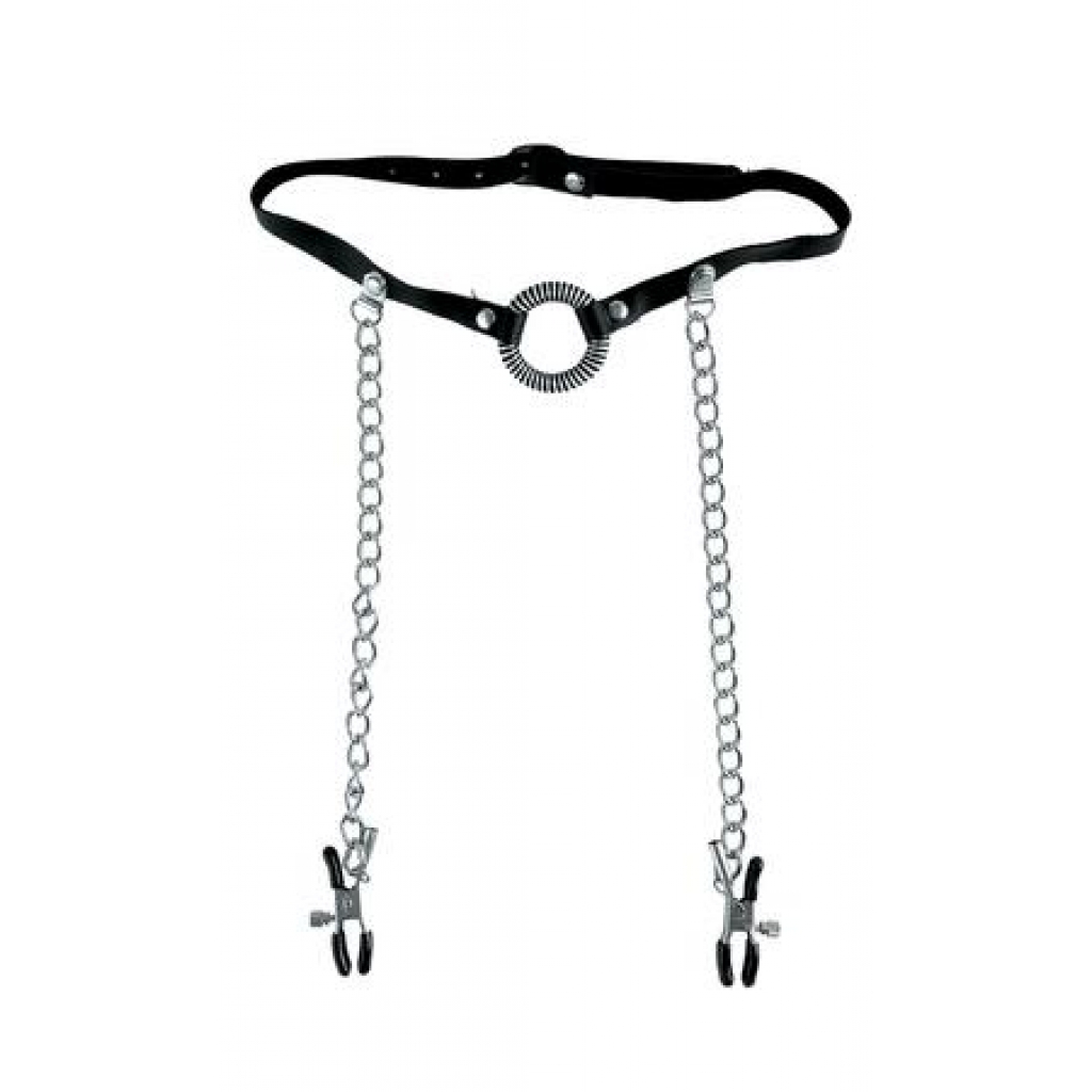 Fetish Fantasy Limited Edition O-Ring Gag & Nipple Clamps - Pipedream