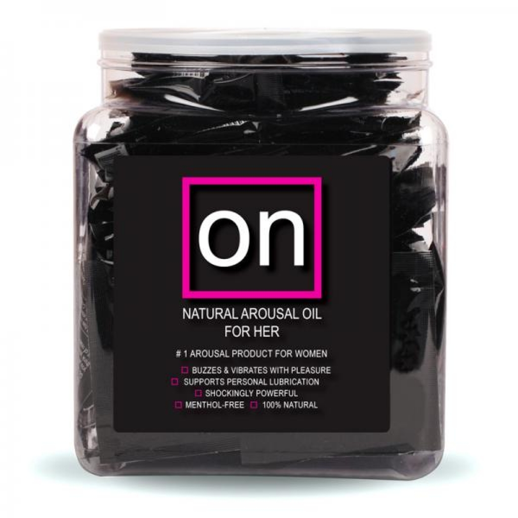 On Natural Arousal Oil For Her 0.01 Fl Oz Ampoule Fishbowl (75 Ampoules) - Sensuva