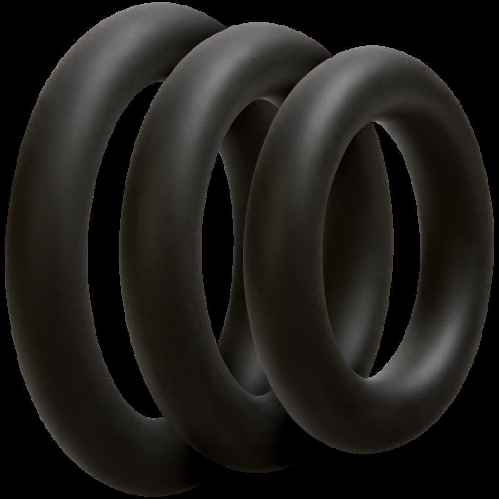 Optimale 3 C Ring Set Thick Black - Doc Johnson