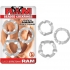 Ram Beaded Cock Rings Clear Pack of 3 - Nasstoys