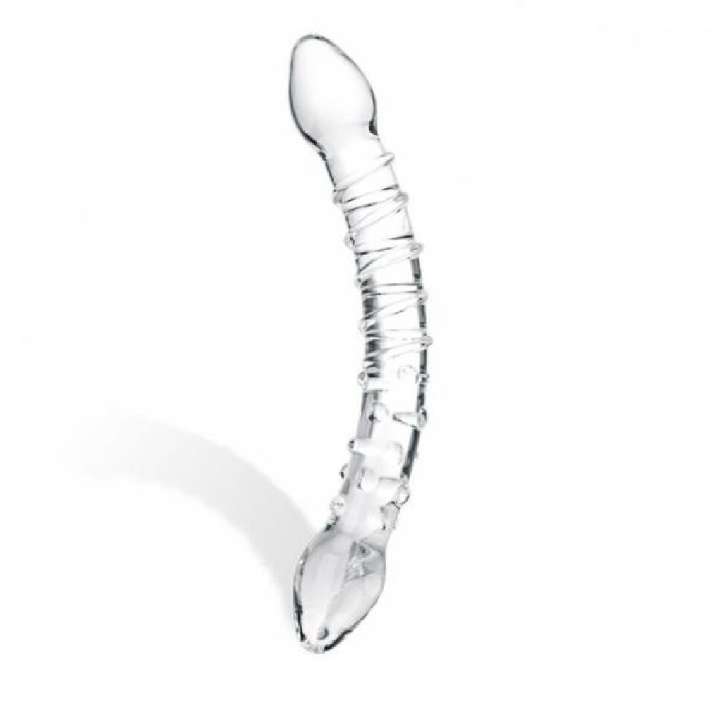 Glas Double Trouble Glass Dildo Clear - Electric Eel