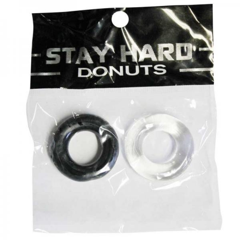 Power Stretch Donuts 2 Pack Black/Clear - Si Novelties