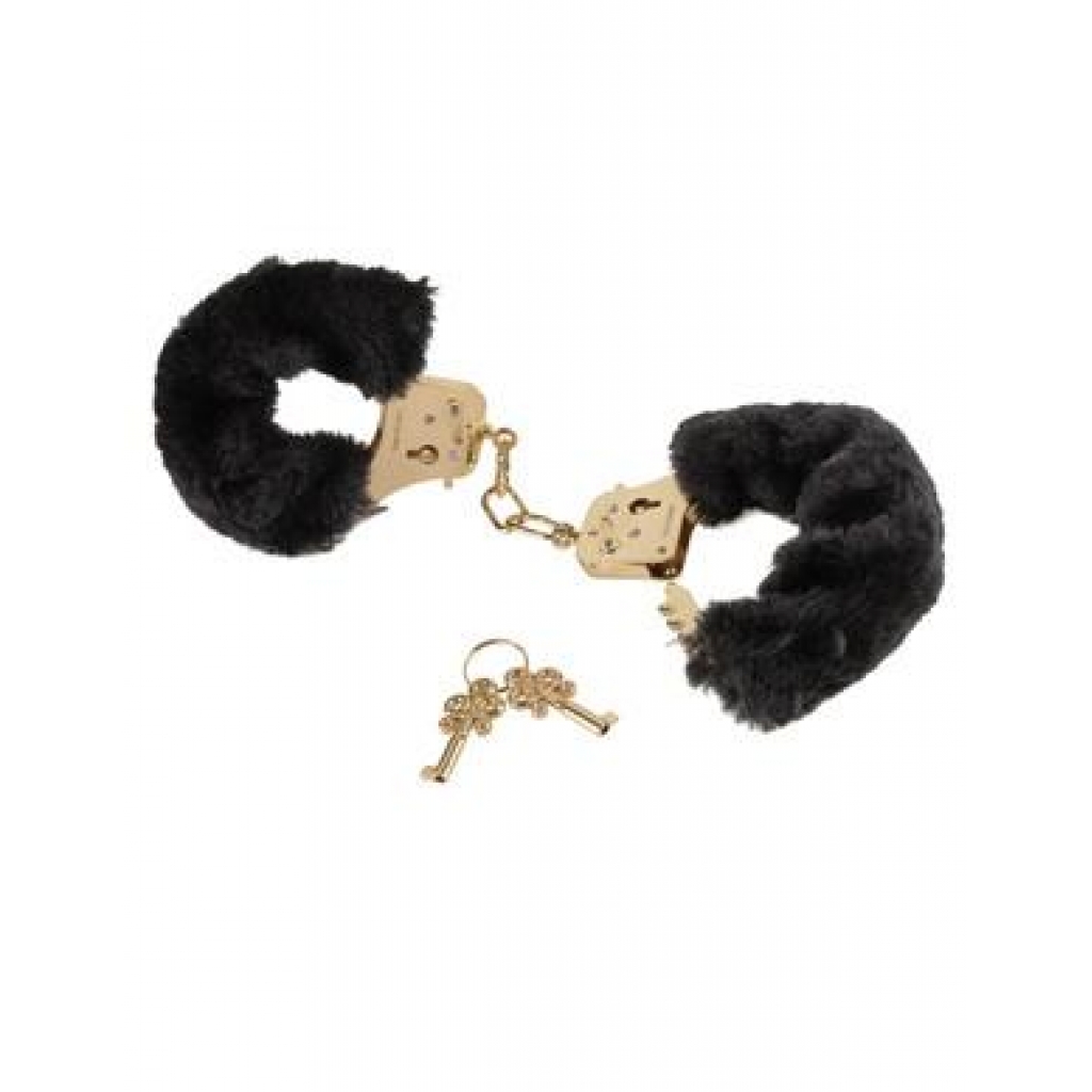 Deluxe Furry Cuffs - Black Gold