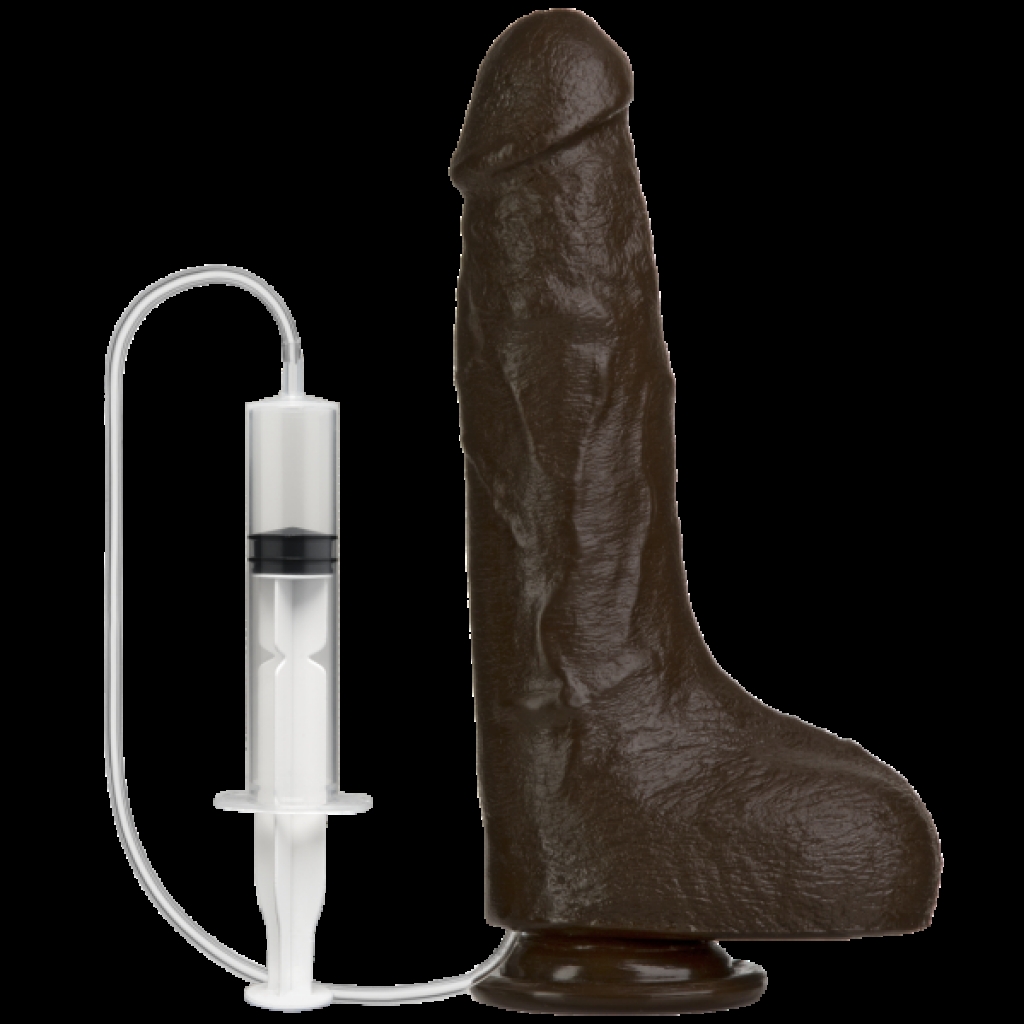 Squirting Realistic Black Dildo - Doc Johnson