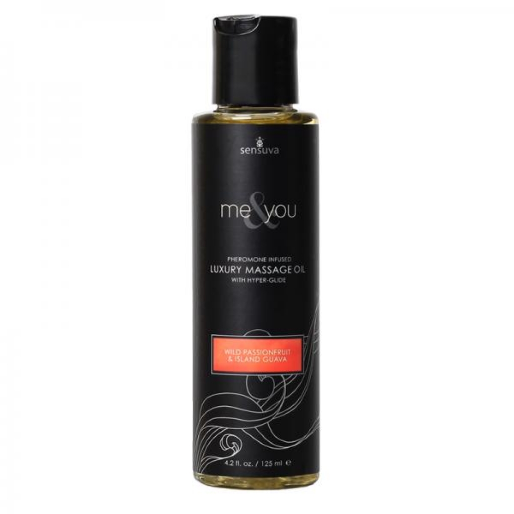 Me & You Massage Oil Passion Fruit Guava 4.2oz - Sensuva