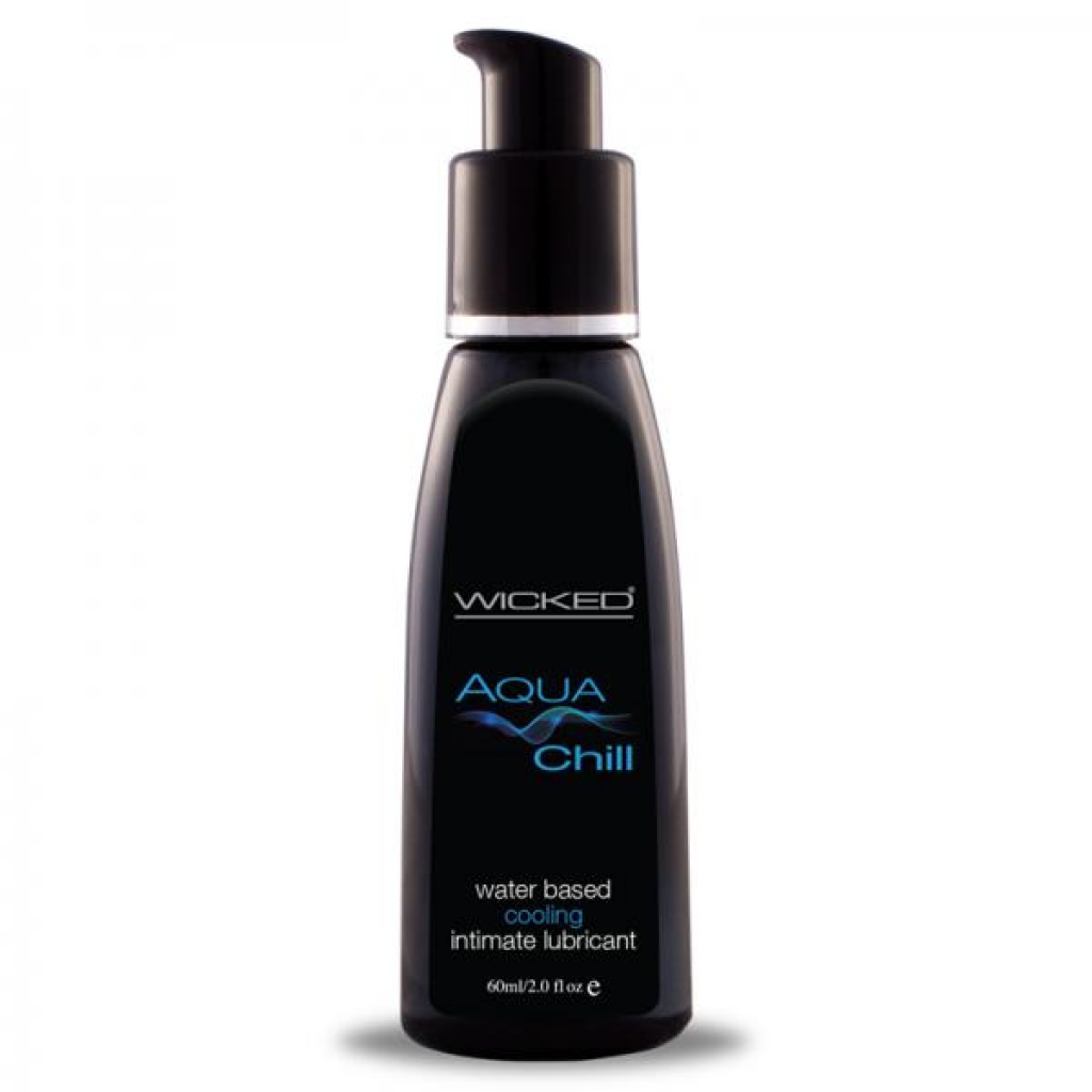 Wicked Aqua Chill Waterbased Cooling Sensatioln Lubricant 2oz. - Wicked