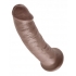 King Cock 9 Inch Dildo - Realistic Brown Pleasure Tool