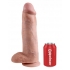 King C*ck 12-Inch Dildo with Balls in Beige