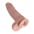 King C*ck 12-Inch Dildo with Balls in Beige