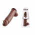 King C*ck 12 Inch C*ck With Balls - Brown