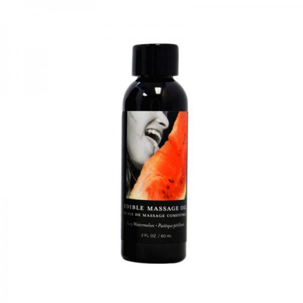 Earthly Body Edible Massage Oil Watermelon 2oz - Earthly Body