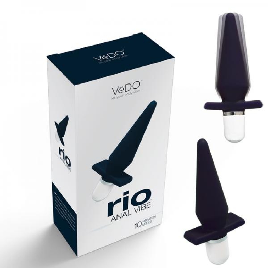 Vedo Rio Vibrating Anal Plug in Just Black